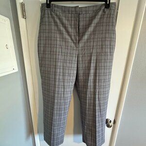 NWOT Nordstrom Black/Brown/White Plaid Trousers, 18